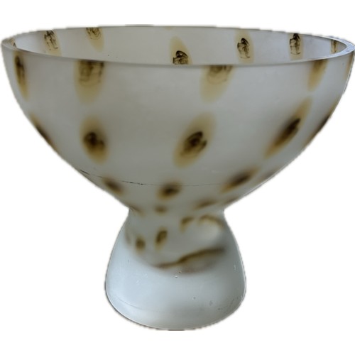 486 - LSA international glass bowl vase measures approximately: 7 inches tall x 8 diameter