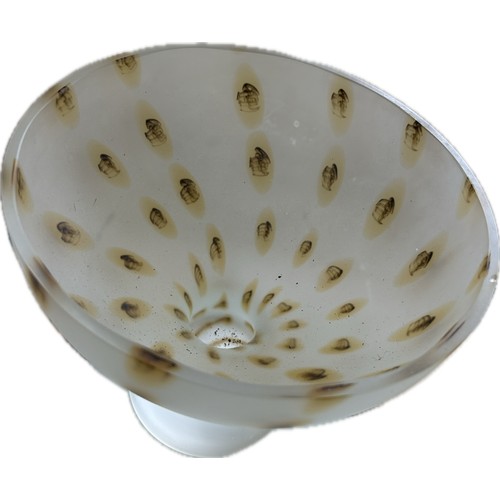 486 - LSA international glass bowl vase measures approximately: 7 inches tall x 8 diameter