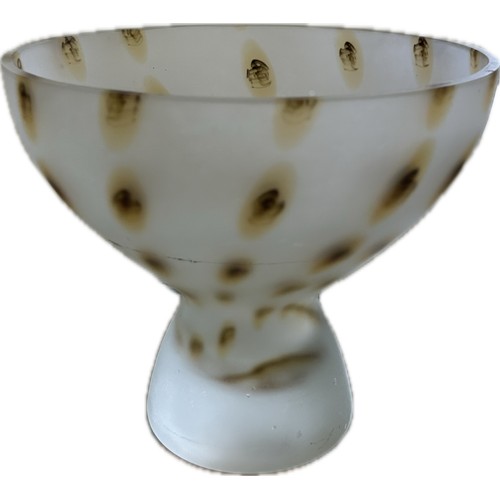 486 - LSA international glass bowl vase measures approximately: 7 inches tall x 8 diameter