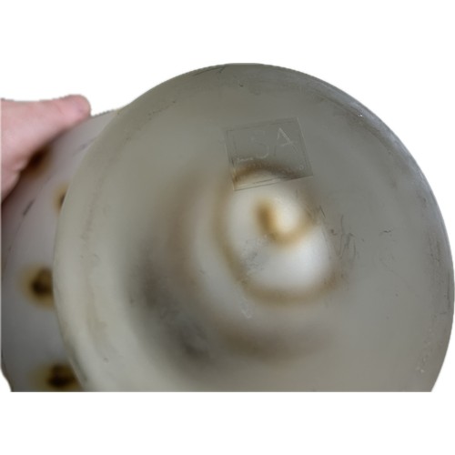 486 - LSA international glass bowl vase measures approximately: 7 inches tall x 8 diameter