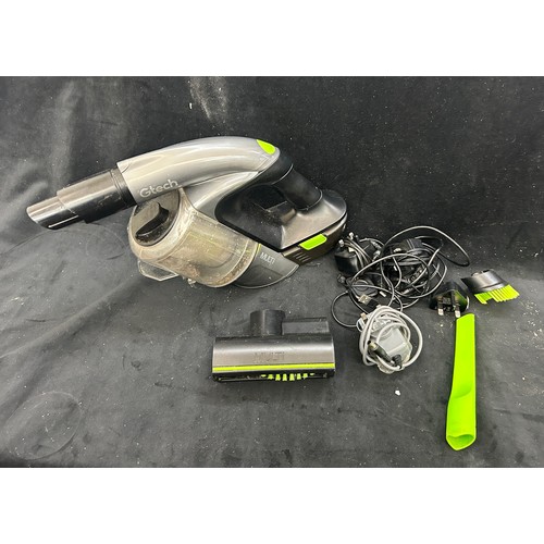 242 - Gtech rechargeable hand held hoover with accessories, all untested