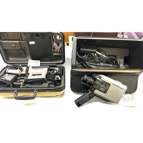339 - Cased Ferguson Videostar, cased Canon VM E1 both with leads etc, both untested