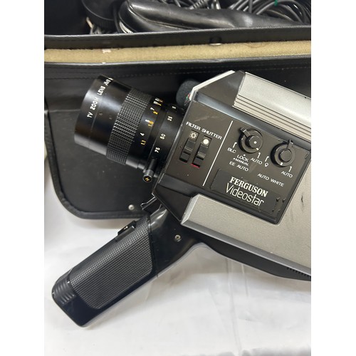 339 - Cased Ferguson Videostar, cased Canon VM E1 both with leads etc, both untested
