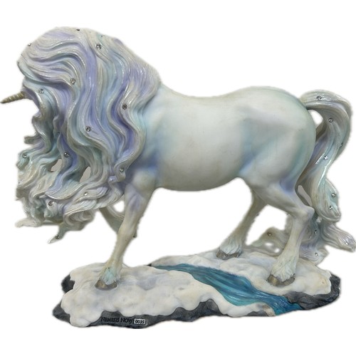 43 - Original boxed Nemesis Now B4077M8 Pure Spirit Unicorn ornament measures approximately 24cm long