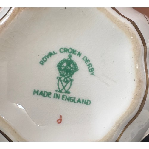 243 - Selection of Royal Crown Derby cups, saucers, cake and side plates all with the Derby  Posies patter... 