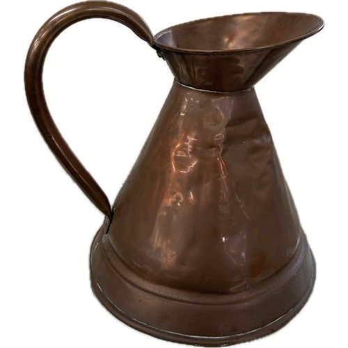 282 - Large vintage copper jug measures approximately: 13 inches tall