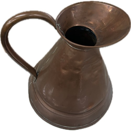 282 - Large vintage copper jug measures approximately: 13 inches tall