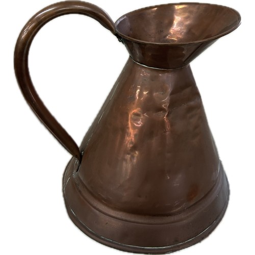 282 - Large vintage copper jug measures approximately: 13 inches tall