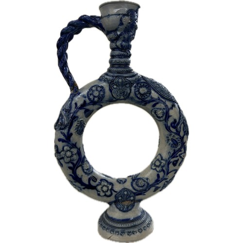 566 - Antique stoneware ewer measures approximately: 16.5 inches tall