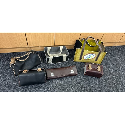 351 - Selection of assorted vintage ladies leather hand bags