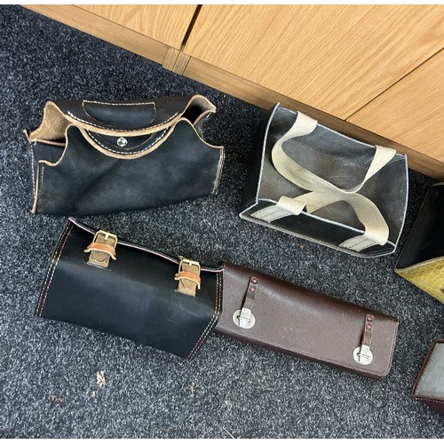 351 - Selection of assorted vintage ladies leather hand bags