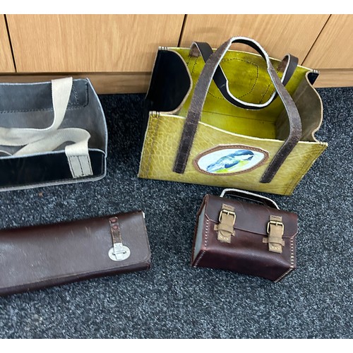 351 - Selection of assorted vintage ladies leather hand bags