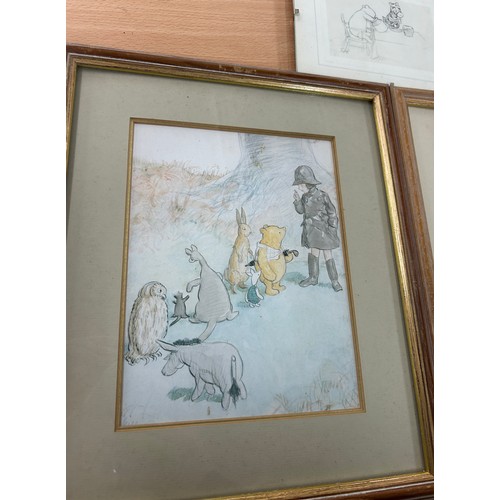 Two framed artwork prints illustrated by E.H.Shepard one titled ...