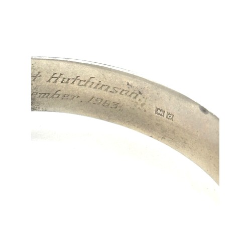 581 - Vintage silver bangle, total weight 21.8 grams