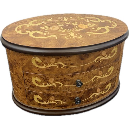 564 - Reuge musical jewellery box containing vintage costume jewellery