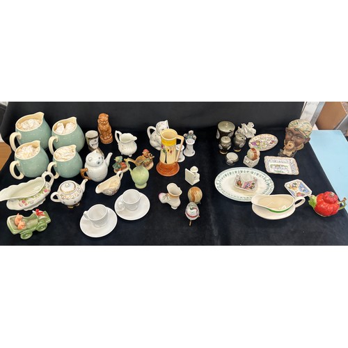 210 - Large selection of miscellaneous includes jugs, tobacco jar etc
