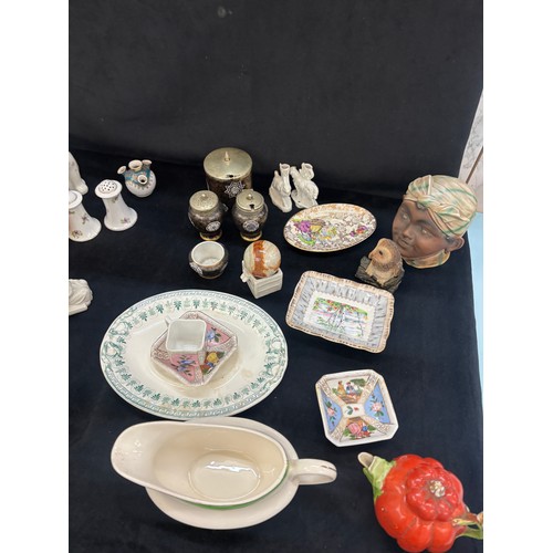 210 - Large selection of miscellaneous includes jugs, tobacco jar etc