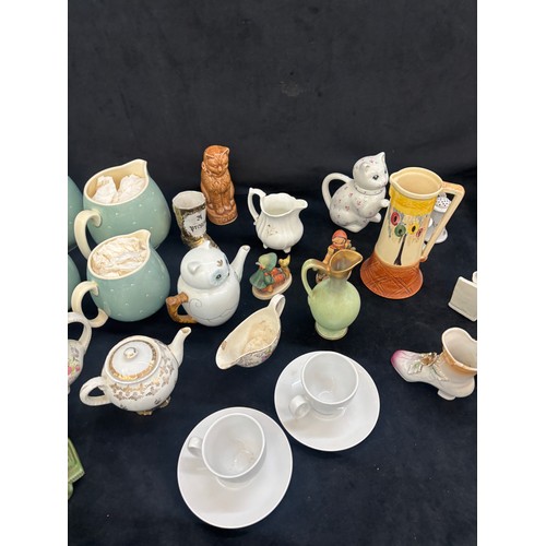 210 - Large selection of miscellaneous includes jugs, tobacco jar etc