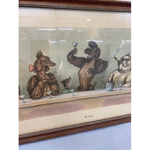 127 - Signed framed Dirty dog series print by Borris Oklien 