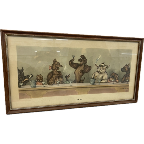 127 - Signed framed Dirty dog series print by Borris Oklien 