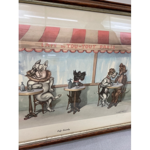 121 - Signed framed Dirty dog series print by Borris Oklien 