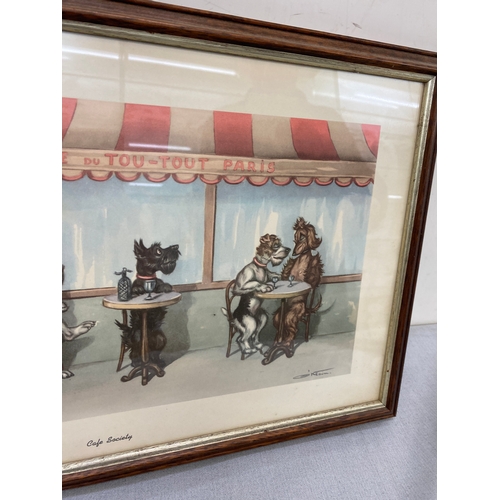 121 - Signed framed Dirty dog series print by Borris Oklien 