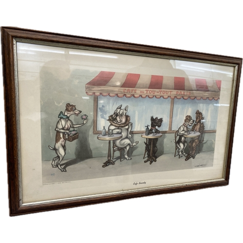 121 - Signed framed Dirty dog series print by Borris Oklien 
