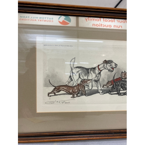 126 - Signed framed Dirty dog series print by Borris Oklien 