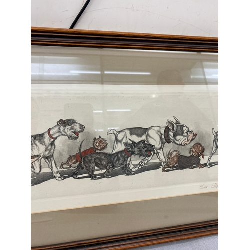 126 - Signed framed Dirty dog series print by Borris Oklien 