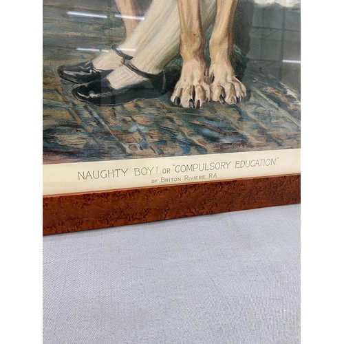 150 - Vintage framed pears print Naughty boy or 