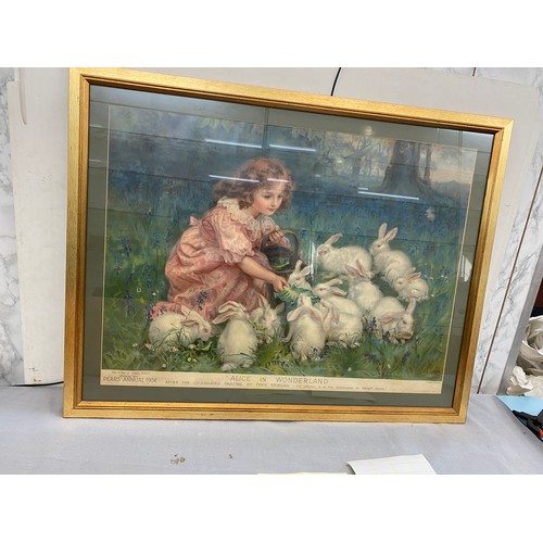 146 - Vintage framed pears print, 