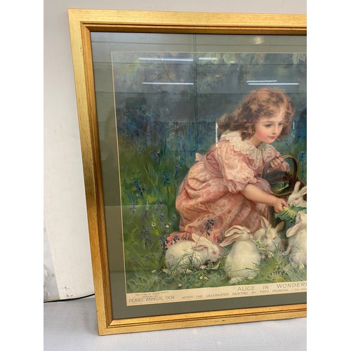 146 - Vintage framed pears print, 