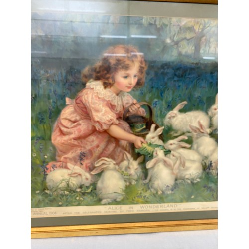 146 - Vintage framed pears print, 