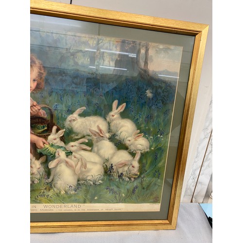 146 - Vintage framed pears print, 