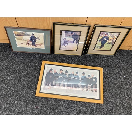 158 - Selection of prints By Lawsons woods includes nine pints of the law, Small fry etc