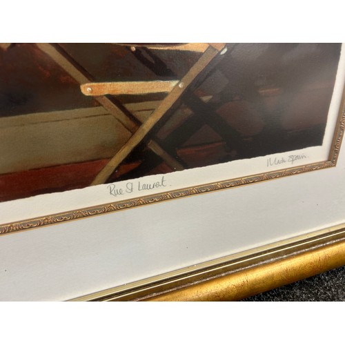 149 - Large framed limited edition Mark Spain ' Rue St Laurent' print 137/195, frame measures approximatel... 