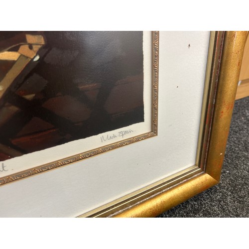 149 - Large framed limited edition Mark Spain ' Rue St Laurent' print 137/195, frame measures approximatel... 