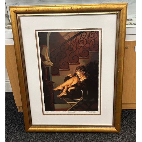 149 - Large framed limited edition Mark Spain ' Rue St Laurent' print 137/195, frame measures approximatel... 