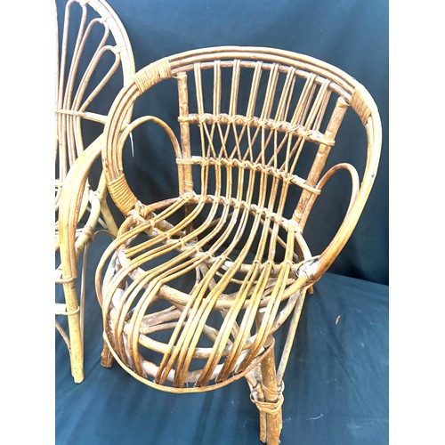 151 - 2 Vintage children's cane chairs 22 inches tall