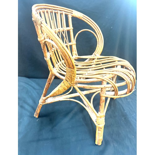 151 - 2 Vintage children's cane chairs 22 inches tall