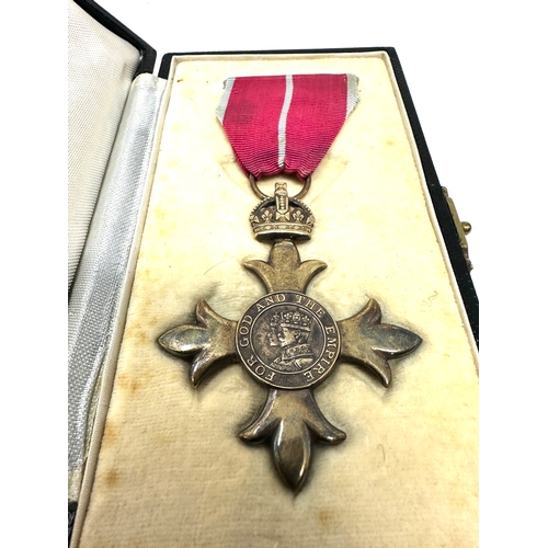 military Boxed Member of the British Empire (MBE) medal, which is part ...
