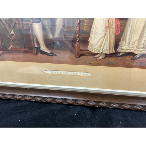 134 - Framed Pears print, Tempted by shy, frame measures approximately 27.5 x 33.5 inches