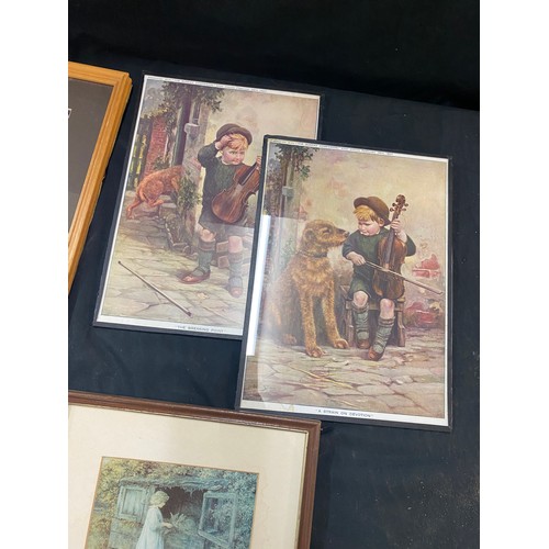 194 - Large selection of vintage and later prints includes Helen Allingham largest measures 14 inches tall... 