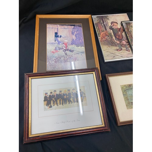 194 - Large selection of vintage and later prints includes Helen Allingham largest measures 14 inches tall... 