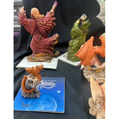 Selection of boxed and unboxed Enchantica mythical figures, sone with ...