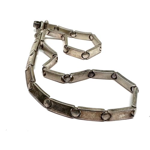 52 - Vintage silver Heavy silver jointed bracelet weight  89g