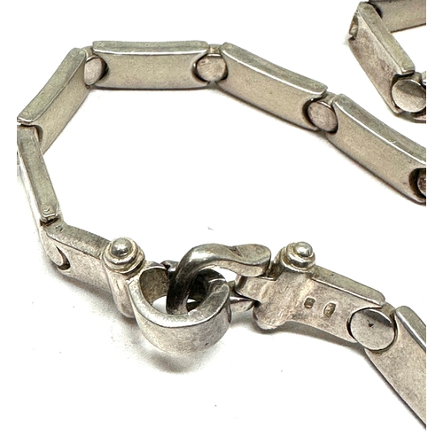 52 - Vintage silver Heavy silver jointed bracelet weight  89g