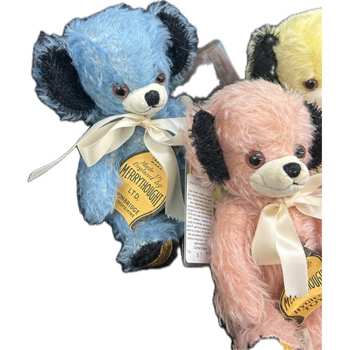 3 Vintage limited edition Merrythought Pastel coloured Merrythought ...