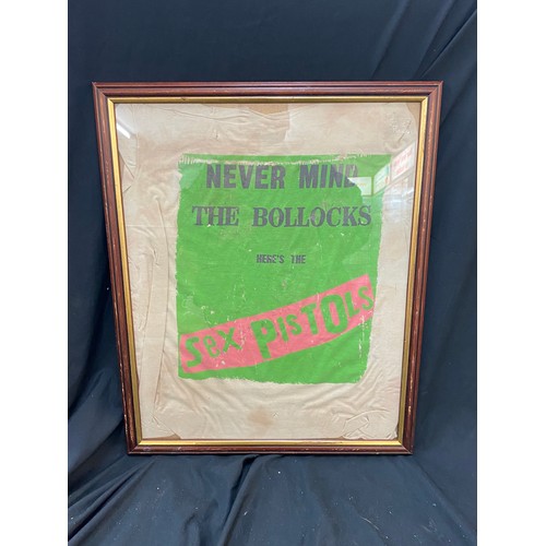 139 - 1970s Sex pistols never mind the bollocks t shirt framed