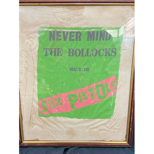 139 - 1970s Sex pistols never mind the bollocks t shirt framed